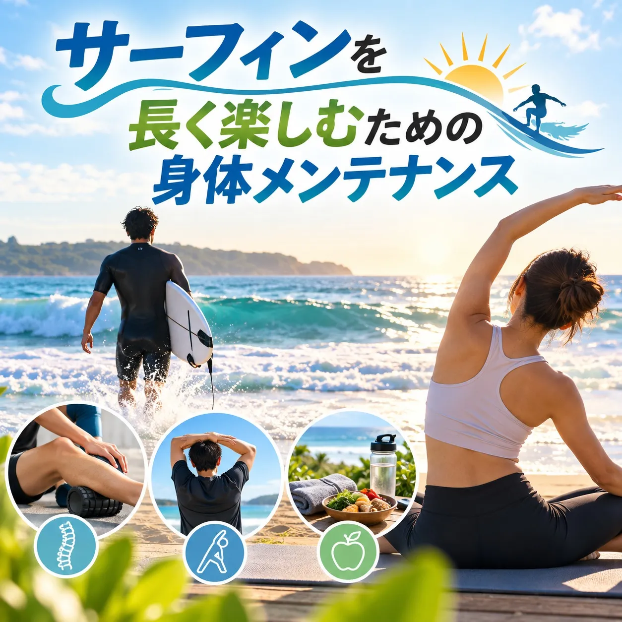 サーフィンを長く楽しむための身体メンテナンス