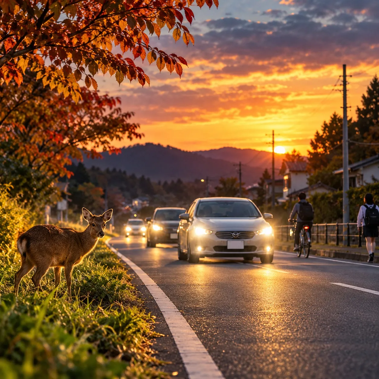 10月に気をつけたい交通事故と予防対策｜秋の夕暮れ・追突事故・野生動物への注意